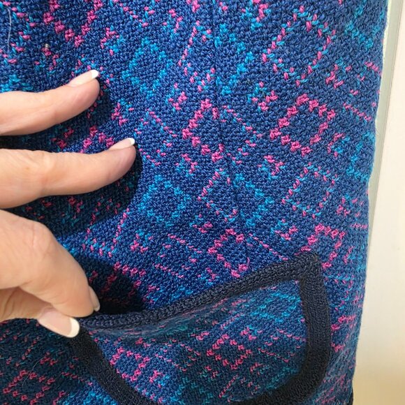 Mari Lwyd Vintage Sweater Vest Multicolor 100% Pure Virgin Wool - Picture 4 of 8